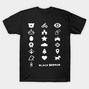 Black Mirror Icons T-Shirt